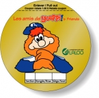 Promotional Stock Shape Dull Gold Foil Paper Roll Labels - Round (2.5" dia.) Flexo-printed