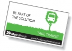 Promotional .020 White Matte Magnetic Business Cards / Square Corners (2" X 3.5") Screen-printed, No Bleed Edge