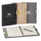Promotional Linen   Refillable Hard Cover Journal Combo 